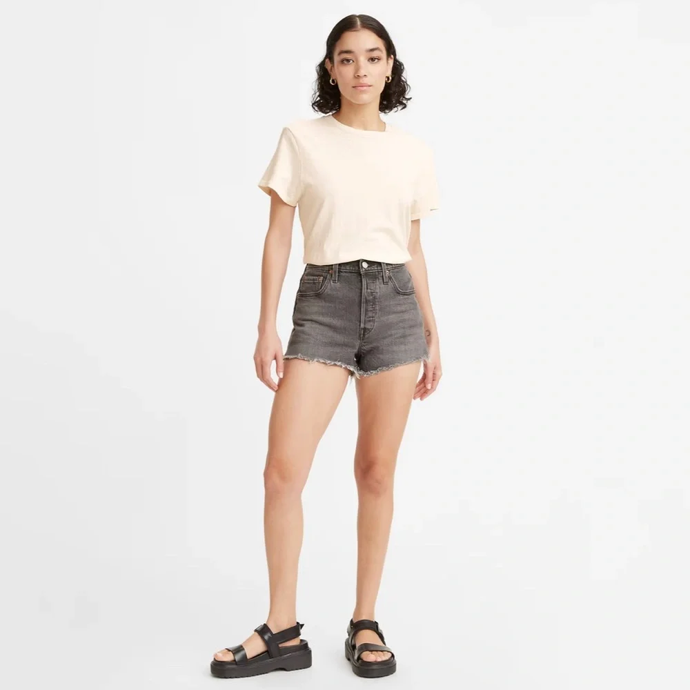 NWT Levi’s 501 Washed Black/Gray Denim Shorts - Picture 5 of 5